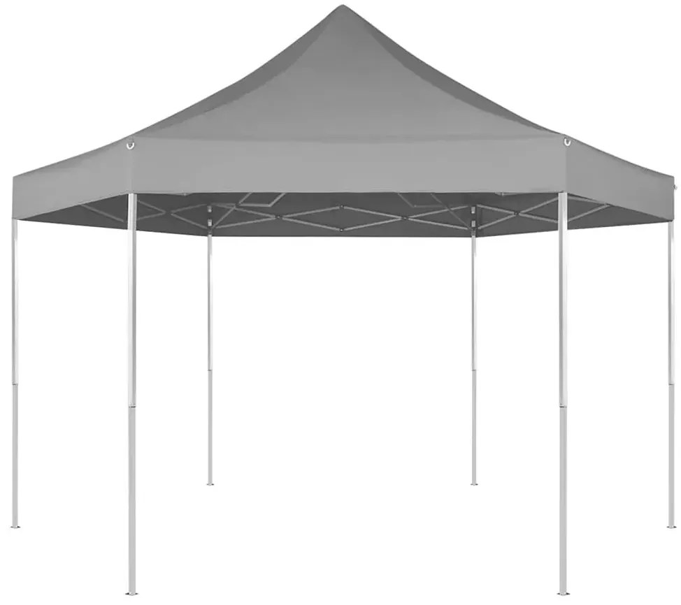 Szary rozkładany namiot ogrodowy M2-B01