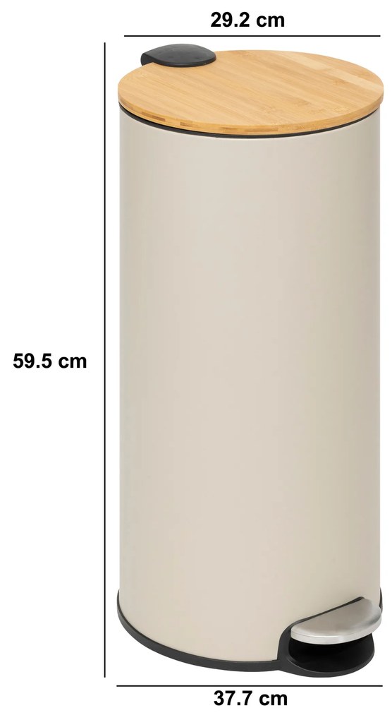 Kosz na śmieci MODERN, 30 L, metalowy