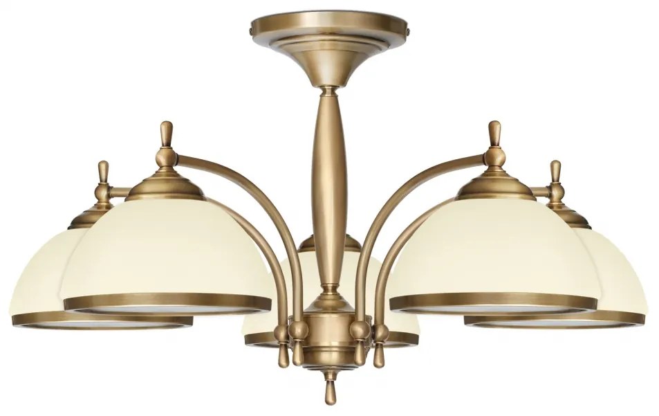 Pięcioramienny niski żyrandol mosiężny CR-S5KE