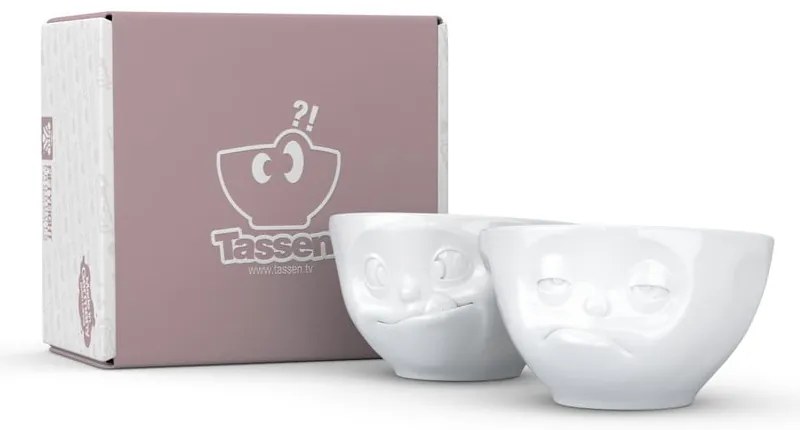 Komplet 2 białych porcelanowych łakomych miseczek 58products, 200 ml