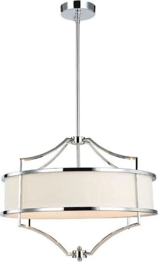 Open Design OR80919 - Żyrandol na pręcie STESSO 4xE27/15W/230V średnica 55 cm kolor: chrom/biały