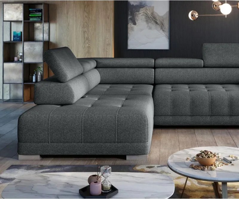 Narożnik CAMPO L elektryczną regulacją siedziska z WERSAL