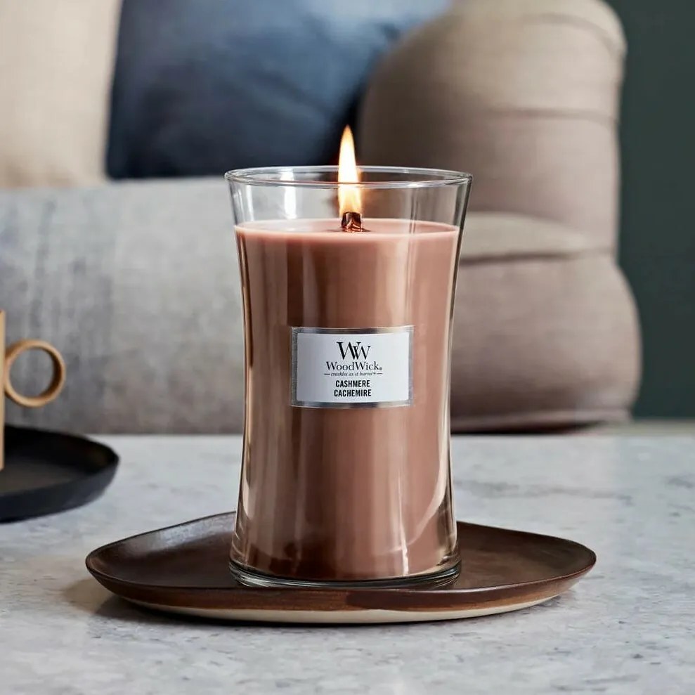WoodWick Świeca zapachowa w dużym słoiku Cashmere,609 g