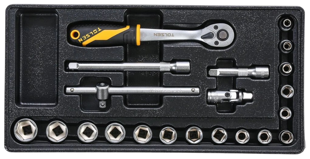 Tolsen Wózek warsztatowy mobilny na narzedzia, w tym 189 narzędzi, 7 szuflad