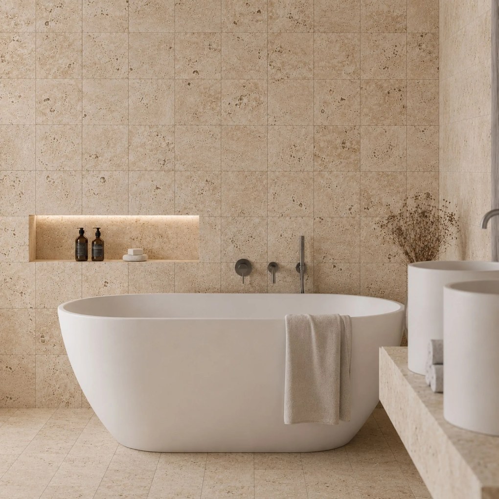 Massi Trawertyn Beige Classic Mix płytka 30,5 x 30,5 x 1 cm bębnowana