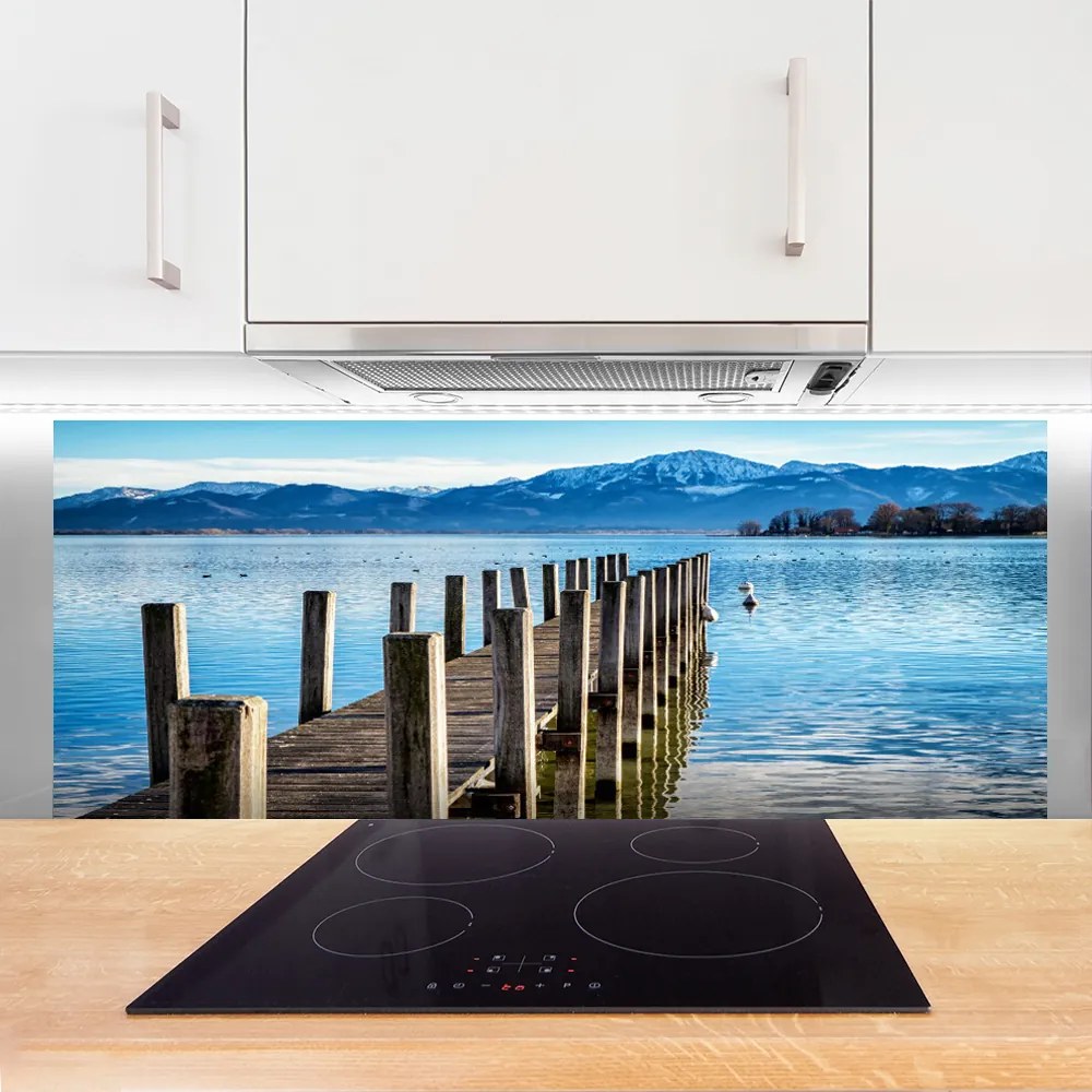 Szkło do Kuchni na Ścianę Most Nad Fiordem