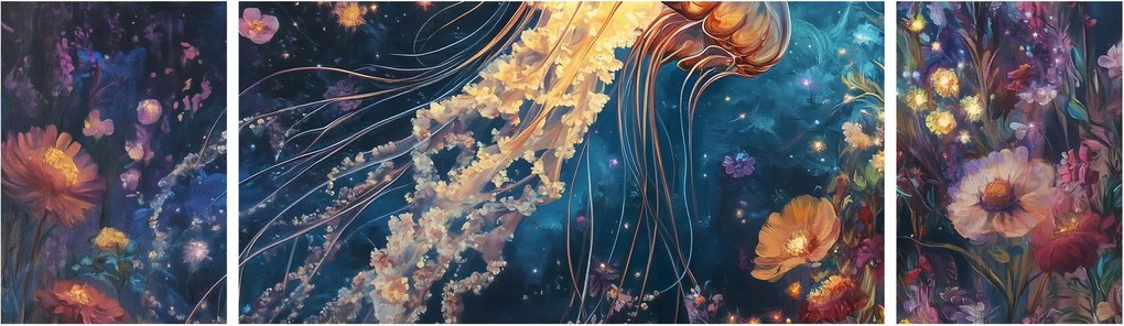 Obraz - Magiczna meduza (170x50 cm)