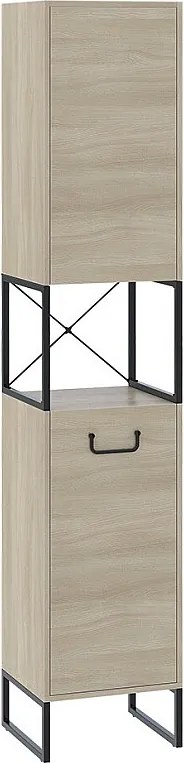 Szafka łazienkowa dąb/czarny 36x33x185 vionna