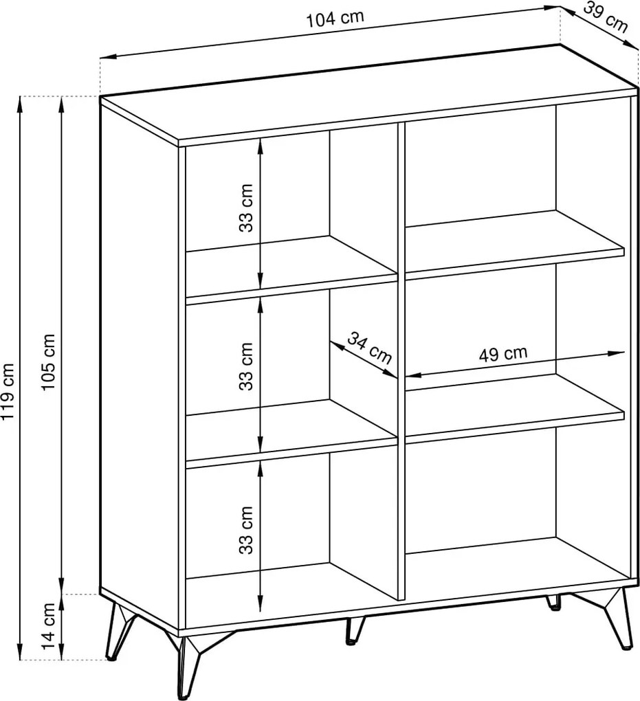 Komoda DIAMANTE 104 cm do Salonu Sypialni Czarny