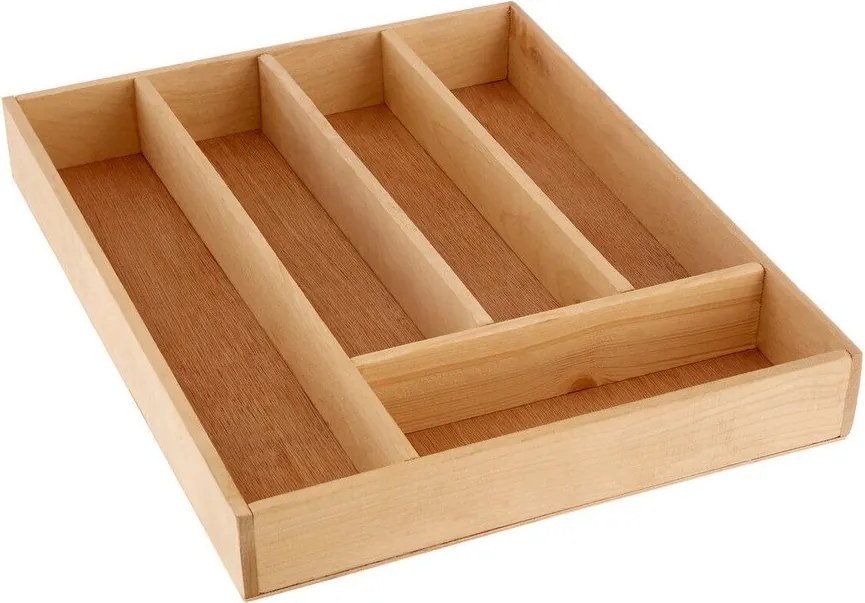 Drewniany organizer na sztućce do szuflady w naturalnym kolorze 30 x 38 cm – Premier Housewares