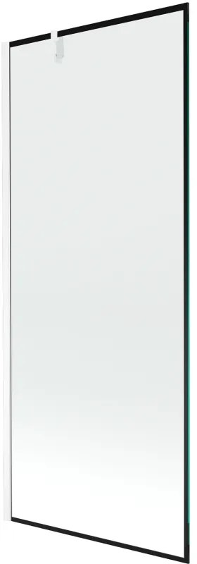 Mexen Next parawan nawannowy 1-skrzydłowy 80 x 150 cm, czarny wzór, biały - 895-080-000-00-70-20