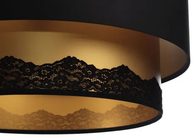 Czarno-złota lampa wisząca glamour nad stół - S432 P2-D92