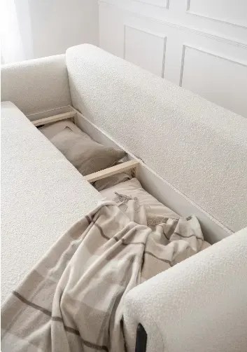 Sofa Arcadova biała/czarny z funkcją spania ELTAP