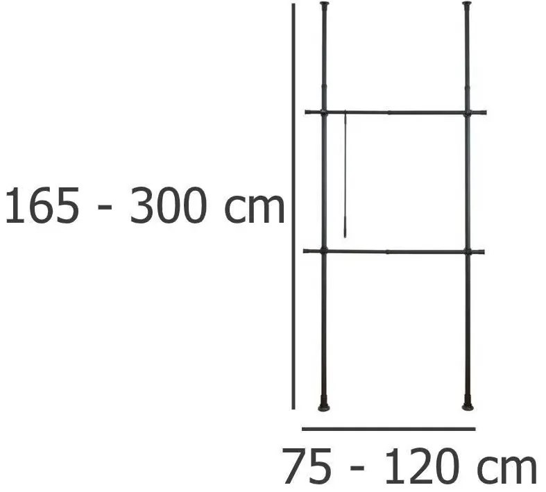 Teleskopowy system do garderoby HERKULES BASIC, WENKO