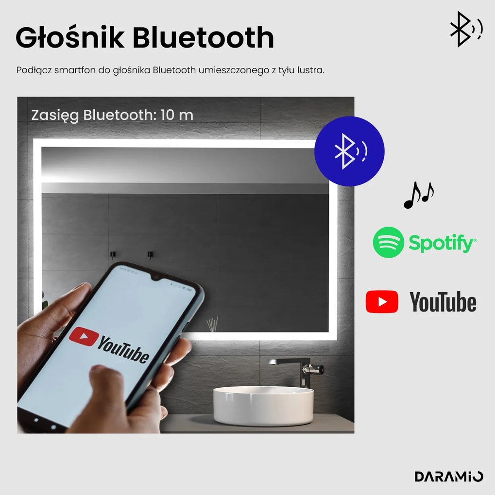 Lustro łazienkowe LED F3