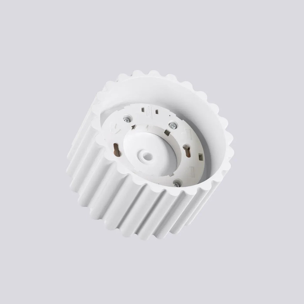 Plafon AURA 1 biały GX53 ryflowany SOLLUX  LIGHTING