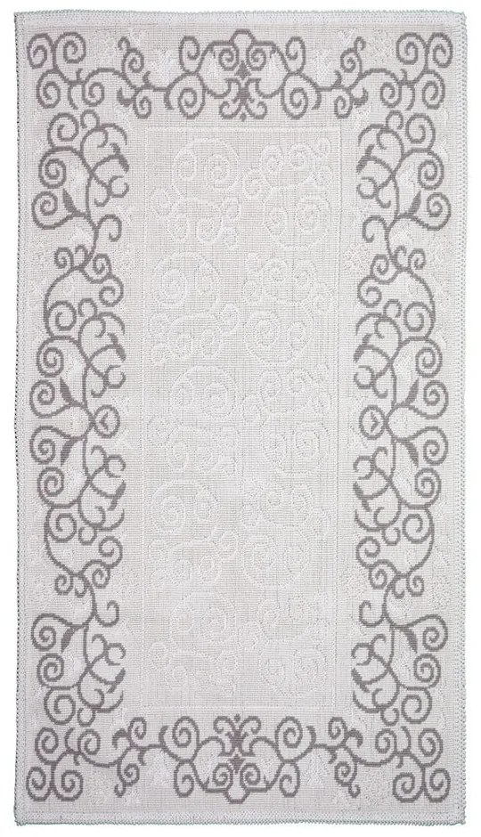 Szarobeżowy bawełniany dywan Vitaus Orkide, 60x90 cm