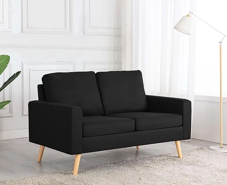 2-osobowa czarna sofa - Muria 2Q