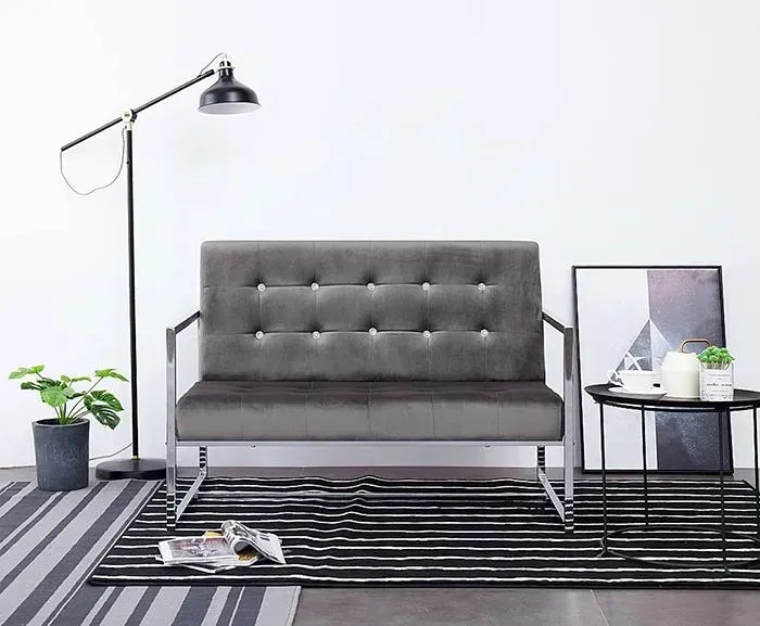 Zgrabna 2-osobowa sofa Aparro - szara