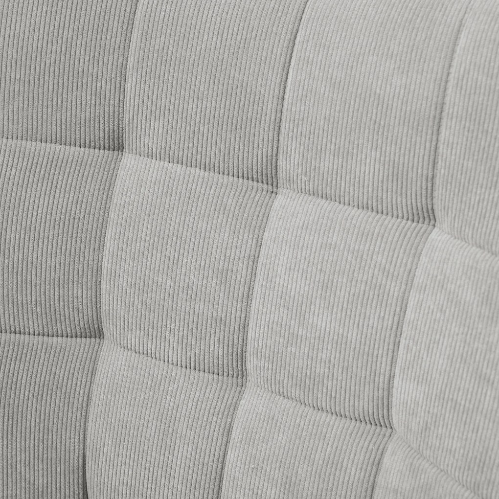 HOMCOM Fotel akcentowy w stylu skandynawskim, fotel z otomaną, zestaw, drewno bukowe, wykończenie corduroy, 72Dł. x 80Sz. x 101Wys. cm, Szary | Aosom PL