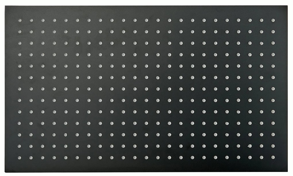 Deszczownica XXL ze stali nierdzewnej DPG2051Super płaska w kolorze czarnym - 50 x 30 cm