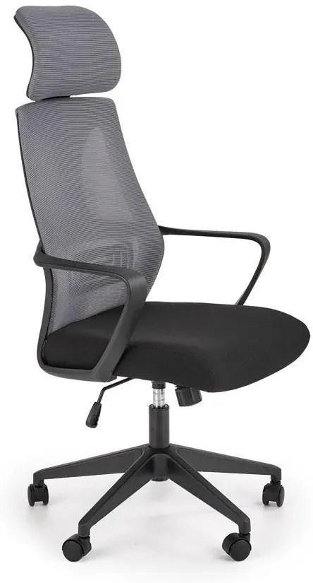 Popielato Fotel Czarny Obrotowy Do 36 Kolorów W5-P49
