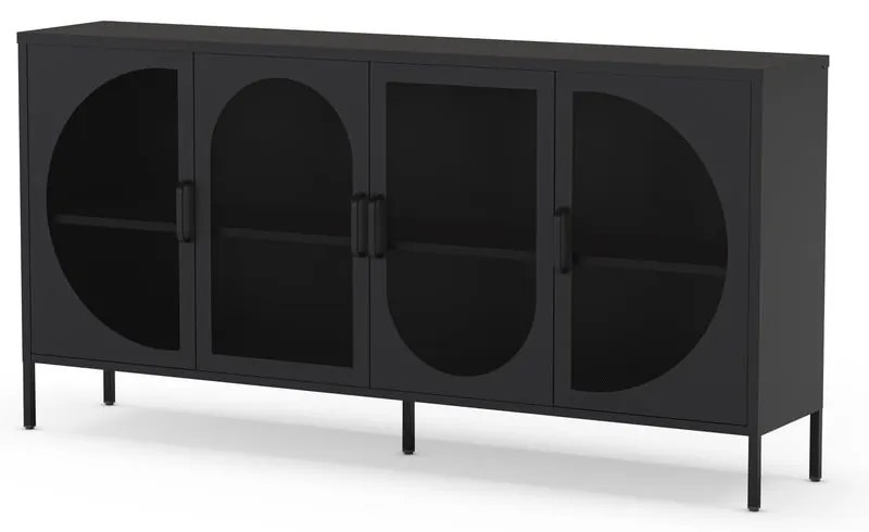 Czarna komoda 160x90 cm Tayra – Marckeric