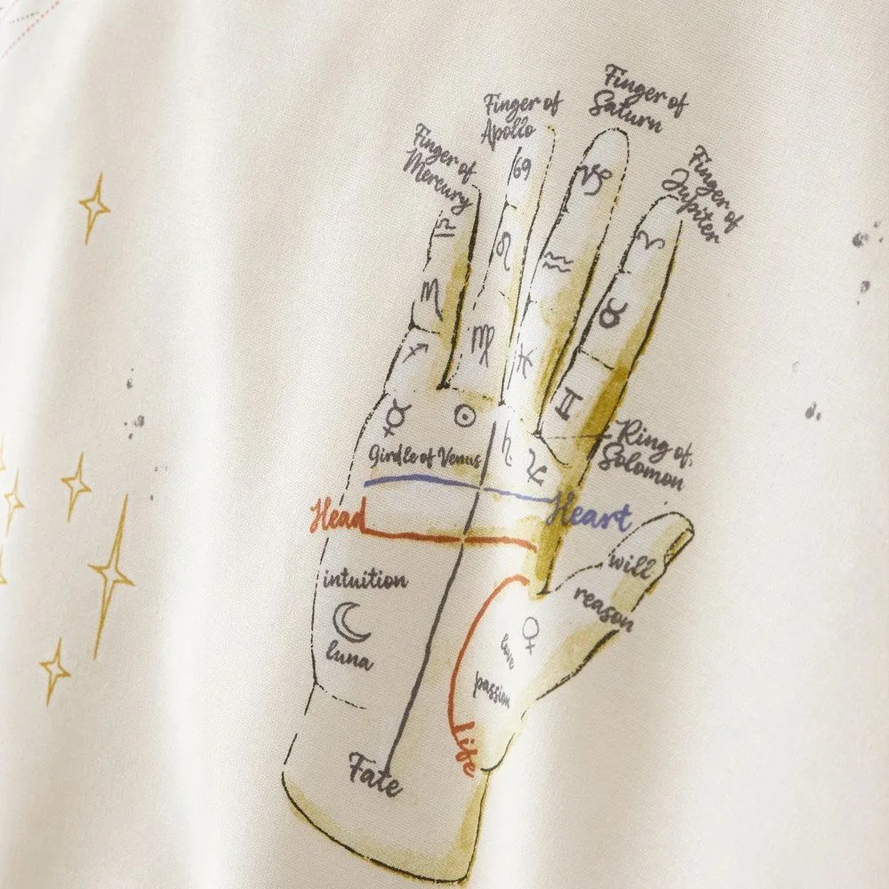 Niebiesko-kremowa pościel dwuosobowa 230x220 cm Astrology – Sassy B