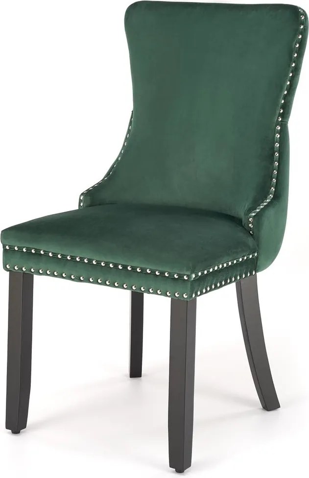 Aksamitne krzesło z ozdobnymi pinezkami Alda