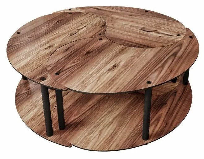 Zestaw stolików konferencyjnych Yin Yang Walnut, 3 szt.