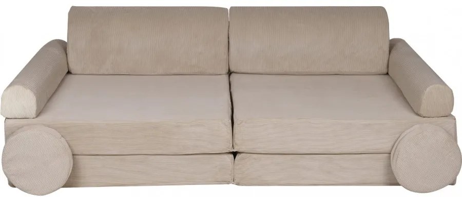 Slimcord sztruksowa sofa dziecięca, beżowa - meowbaby®