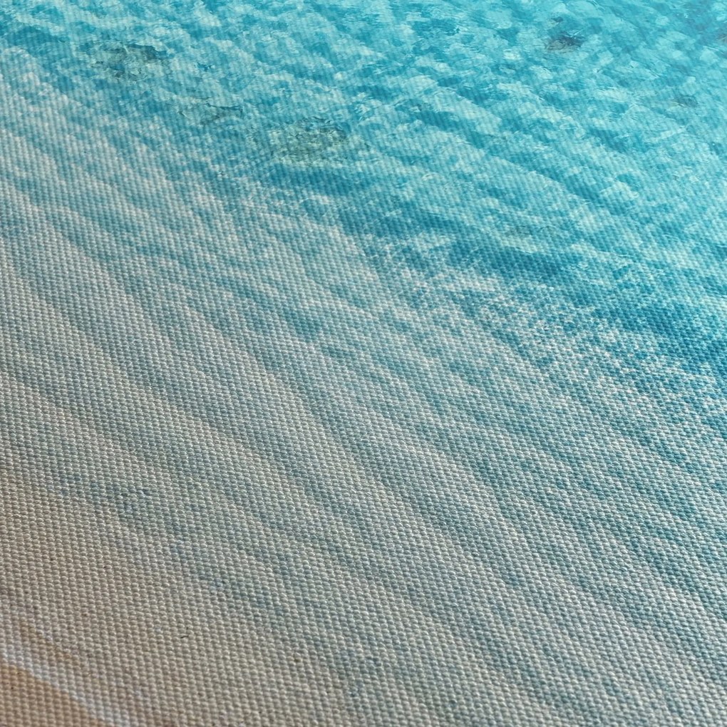 Obraz - Plaża (z zegarem) (90x30 cm)