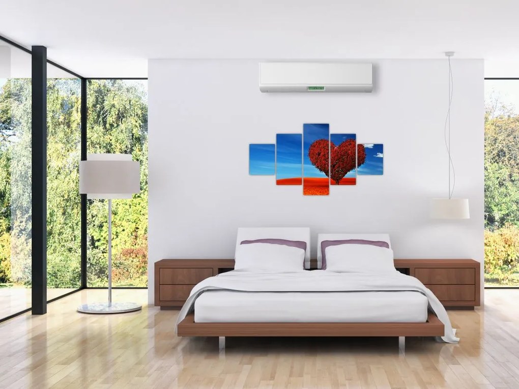 Obraz - Serce z drzewa (125x70 cm)