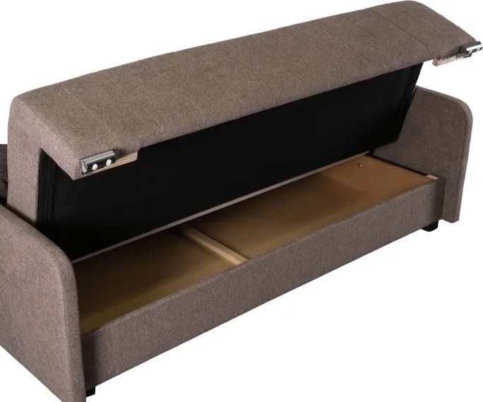 Sofa z Funkcją Spania ASPEN Wersalka Rozkładana Dwuosobowa Beżowa Nowoczesna do Salonu