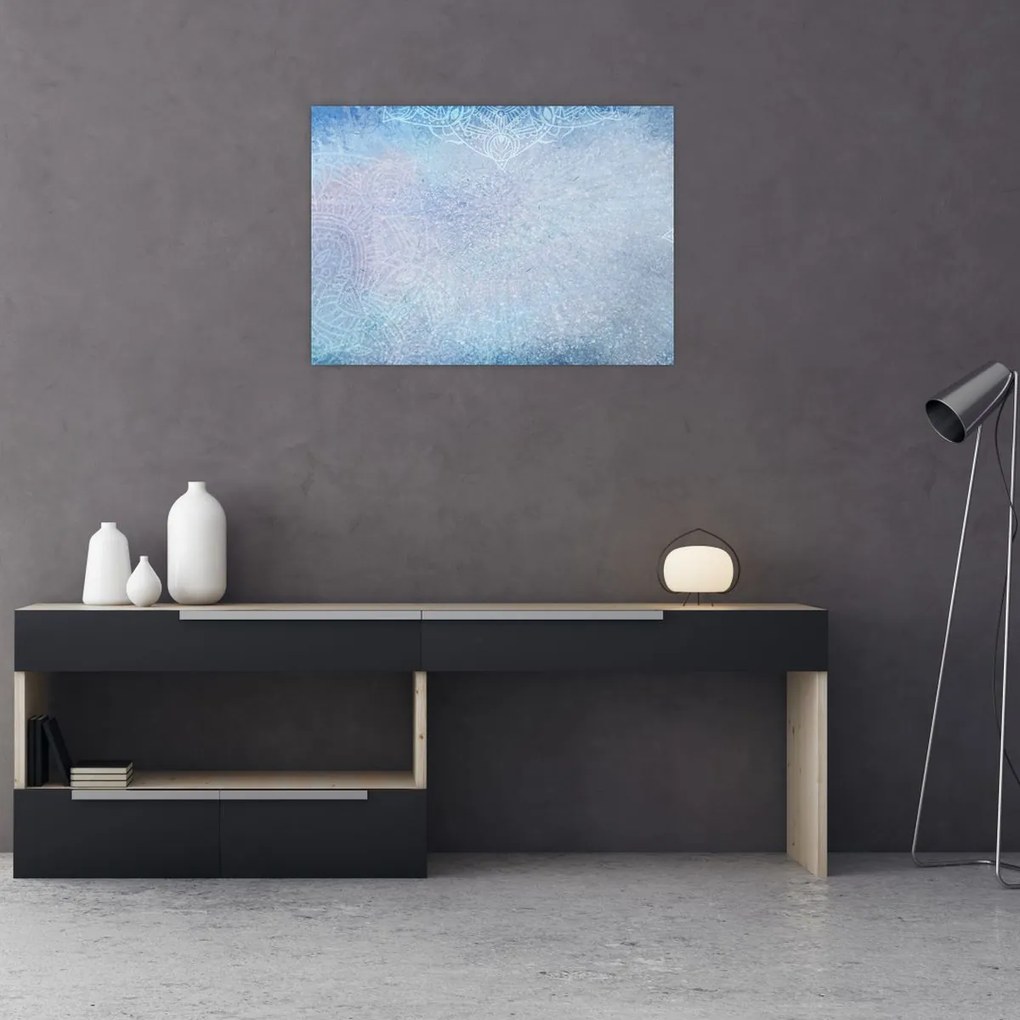 Obraz - Mandale w niebieskim (70x50 cm)