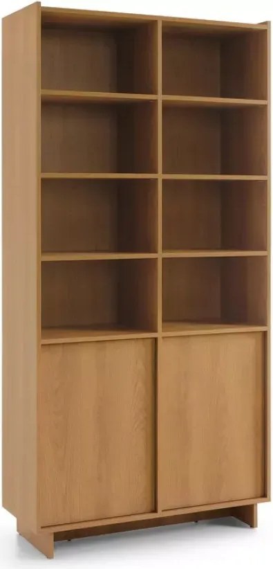 Regał słupek Vabres dąb karmel 98cm salon biuro skandynawski nowoczesny push to open