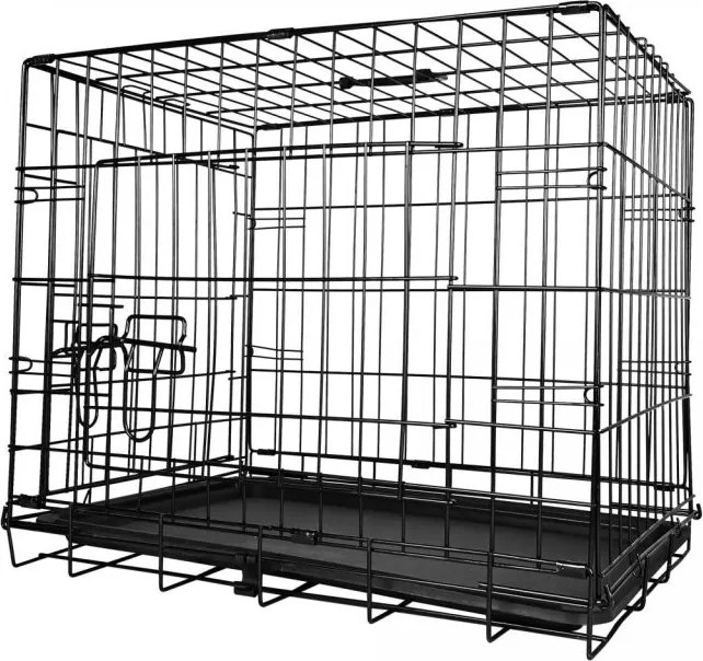 Leopet Składana klatka dla psa 107 x 69 x 75,5 cm XL czarna