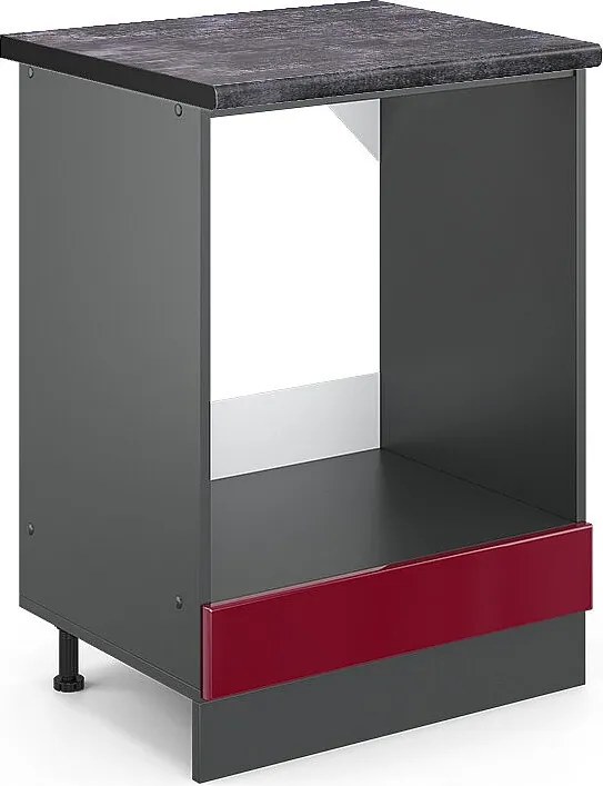 Szafka kuchenna czerwony połysk 60x60x81.6 r-line