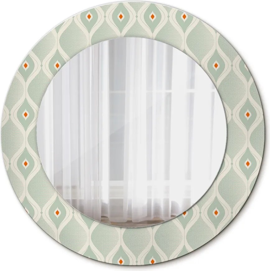 Lustro dekoracyjne okrągłe Lekki wzór vintage