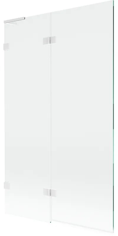 Mexen Lunar L parawan nawannowy 2-skrzydłowy lewy 110 x 150 cm, transparent, biały - 897L-110-100-20-00-L