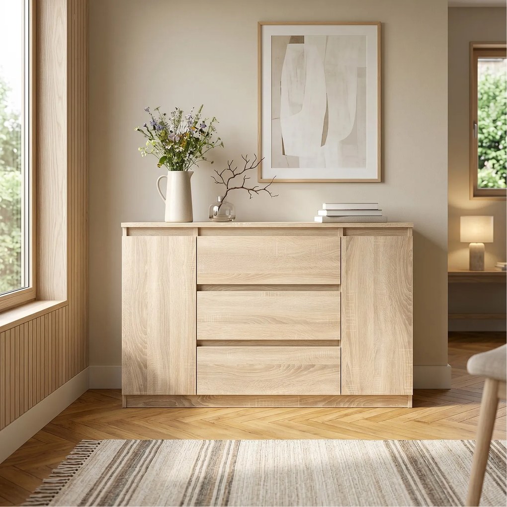 Komoda NUDO 120 cm do Salonu Sypialni Dąb sonoma