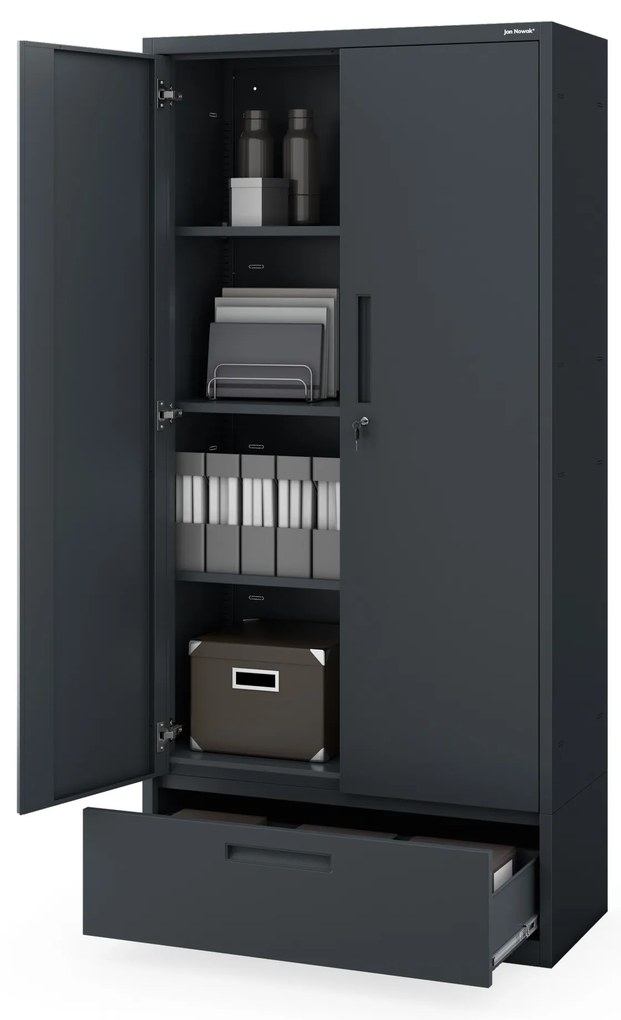 Megan Antracytowy - szuflada pojedyncza 185 cm