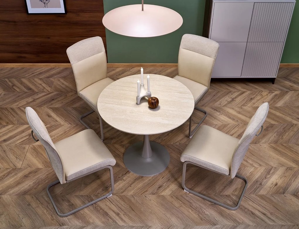 Okrągły stół z blatem ze spieku Tolio Halmar