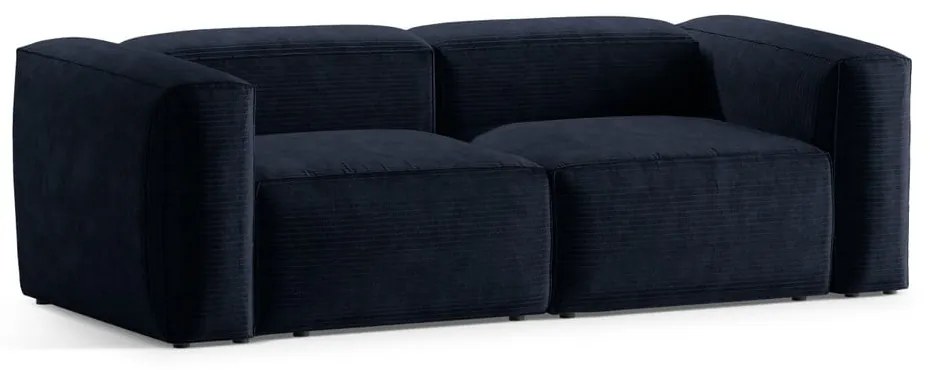 Ciemnoniebieska sztruksowa sofa 224 cm Bergamo – Cosmopolitan Design