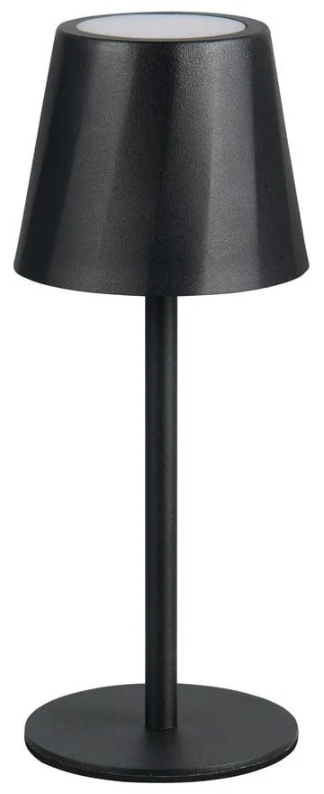 Lampa stołowa LED w kolorze matowej czerni z metalowym kloszem (wysokość 21 cm) Diaz – Trio