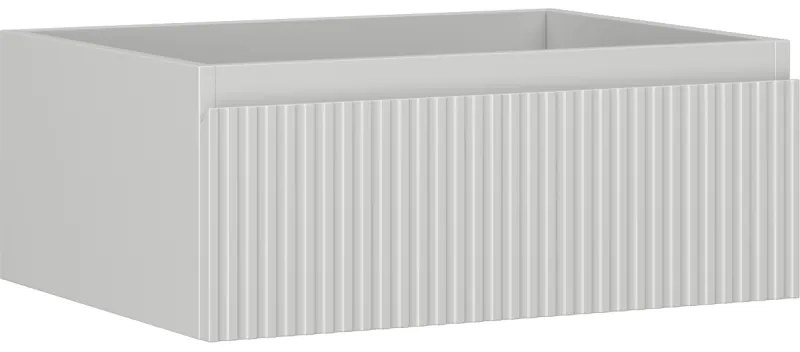 Mexen Rivel szafka łazienkowa podumywalkowa 60 cm, 1 szuflada, ryflowana , szara mat - 91A20-06023-1-BF62
