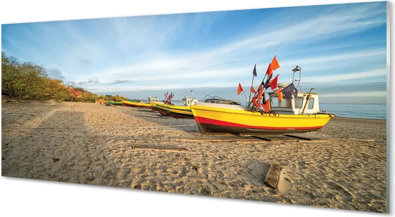 Panel szklany do Kuchni Łodzie na Plaży w Gdańsku