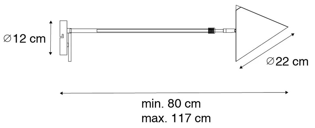 Designerski Kinkiet / Lampa scienna różowy regulowany - TriangoloDesignerski Oswietlenie wewnetrzne