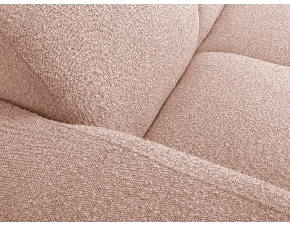 Różowa sofa z materiału bouclé 235 cm Molino – Micadoni Home