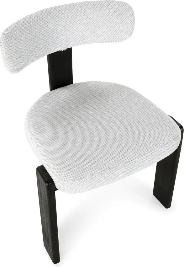 Czarne/jasnoszare tapicerowane krzesła zestaw 2 szt. Nadia – MOME